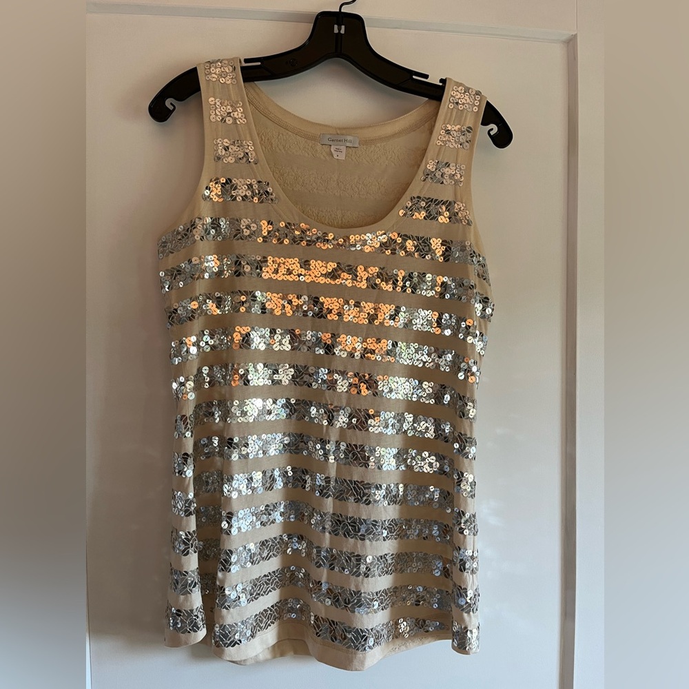Sequin Striped Tank Top